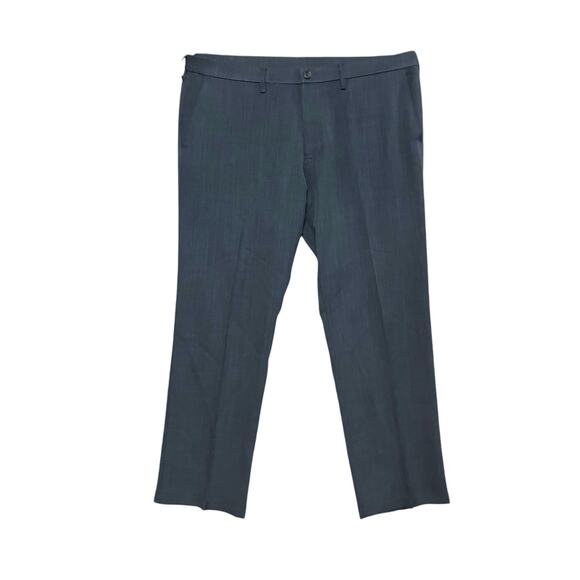 Haggar H26 Men’s Blue Heather Straight Fit No-iron Performance Slacks Size 40x30 - Picture 2 of 9